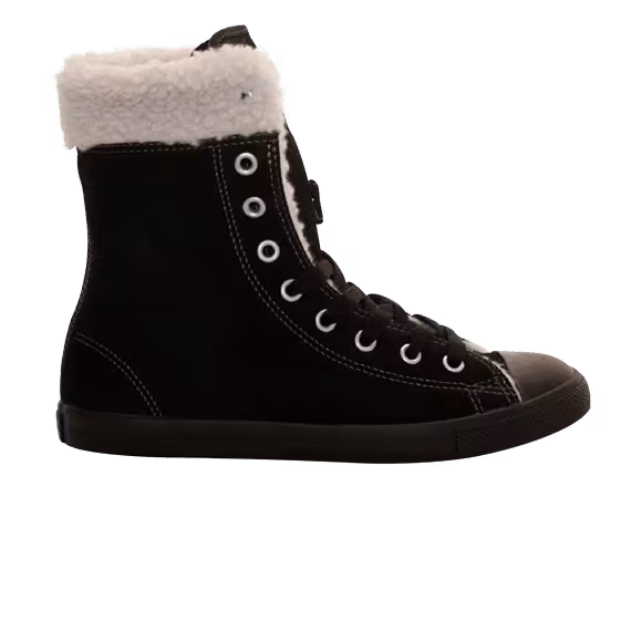 Converse Chuck Taylor Dainty Shearling Extra Hi Mono Black