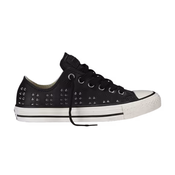 Converse Chuck Taylor All Star Leather Studs Ox Black Silver