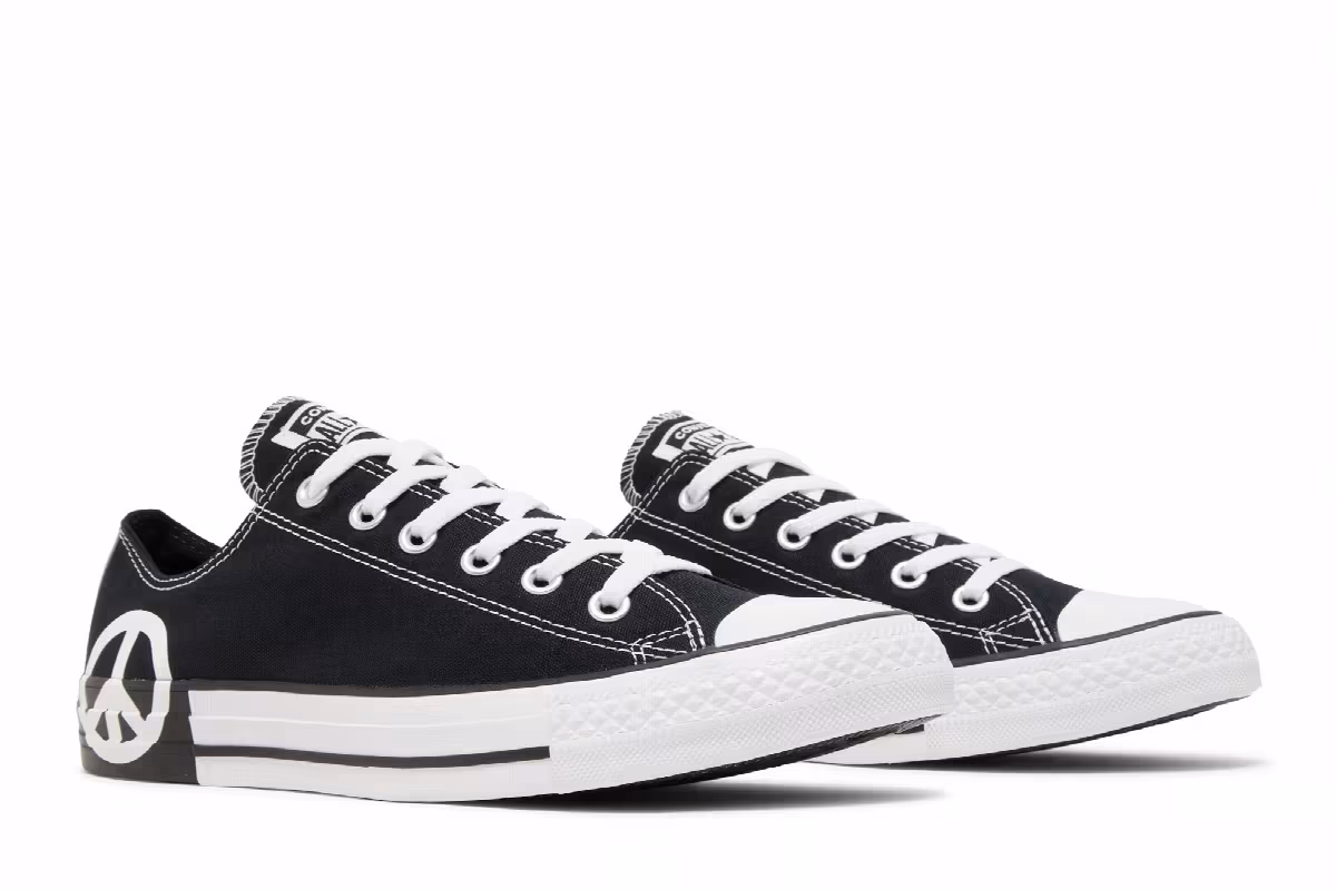 Converse Chuck Taylor All Star Low Seek Peace Logo, view 9