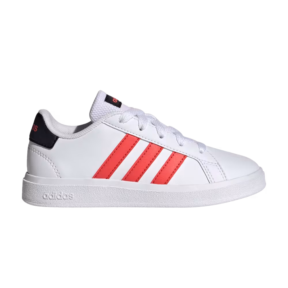 Adidas Grand Court Lace-Up J White Bright Red