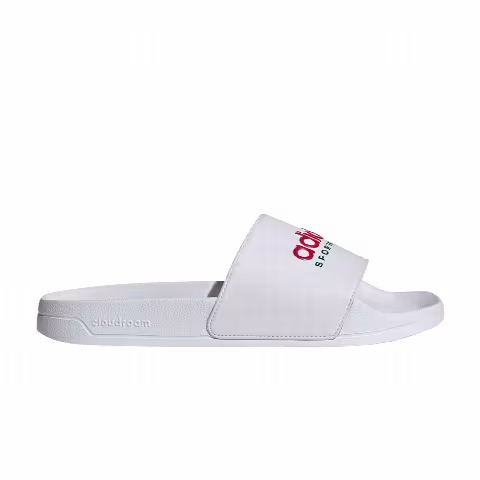 Adidas Adilette Shower Slide 'White Better Scarlet'