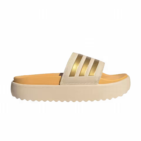 Adidas Wmns Adilette Platform Slide 'Crystal Sand Gold Metallic'