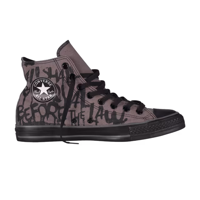 Converse Chuck Taylor All Star Hi Rock Script Print - Grey