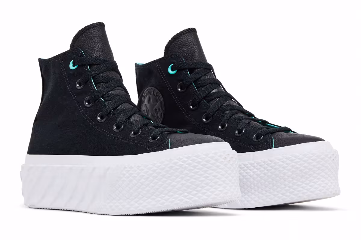 Converse Women's Chuck Taylor All Star Lift 2X High Surface Fusion - Black, view 9