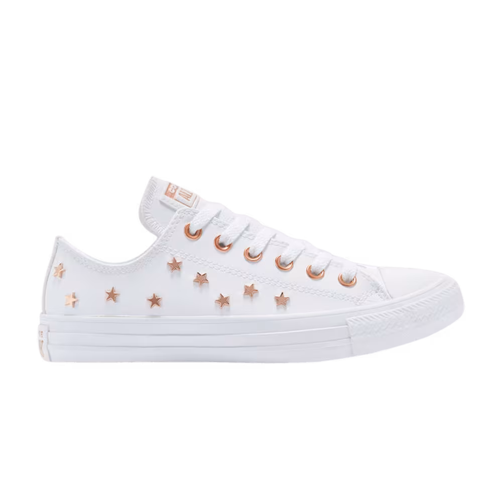 Converse Women's Chuck Taylor All Star Low Star Studs - White Rose Gold