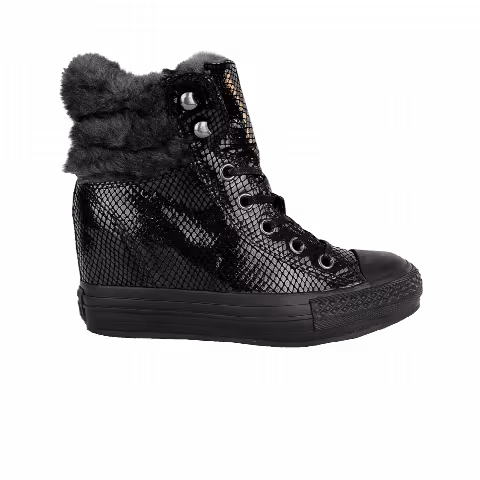 Converse Wmns Chuck Taylor All Star Platform Plus High 'Black Snakeskin'