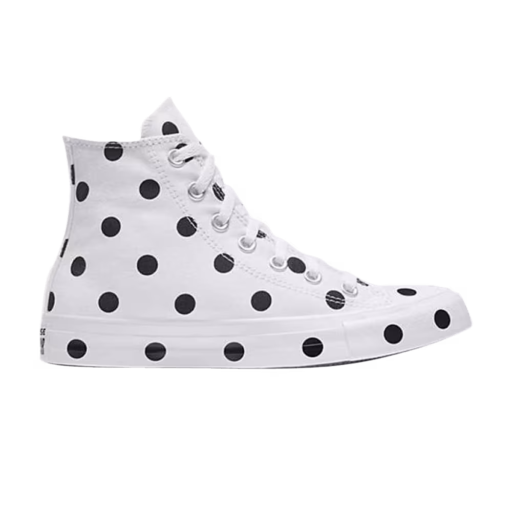Converse Women's Chuck Taylor All Star Hi White Polka Dot