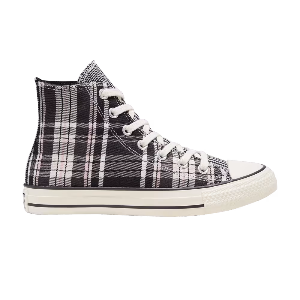 Converse Women's Chuck Taylor All Star High Mix and Match - Black Pink Plaid