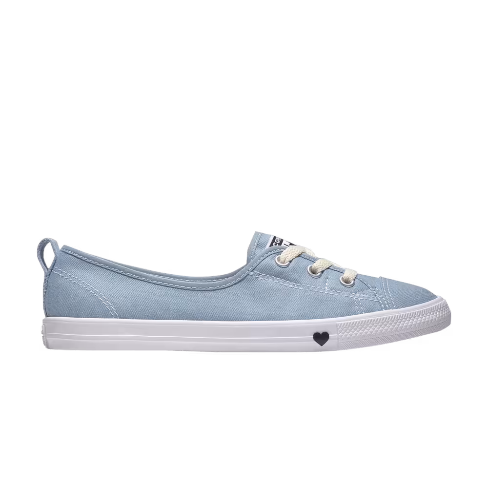 Converse Women's Chuck Taylor All Star Ballet Lace Slip Hearts - Light Blue