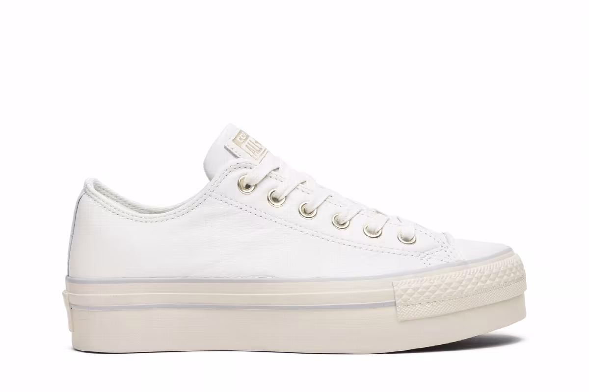 Converse Chuck Taylor All Star Leather Platform Ox Star White, view 2