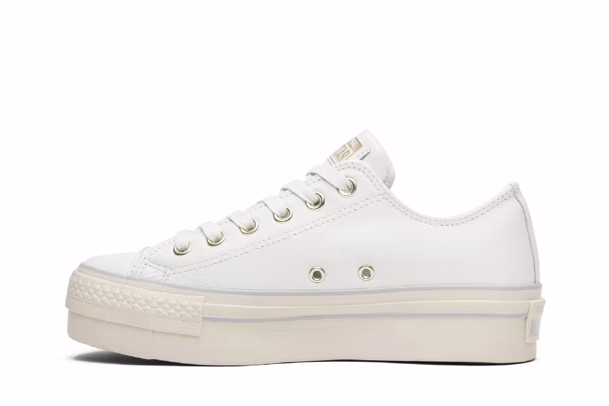 Converse Chuck Taylor All Star Leather Platform Ox Star White, view 4