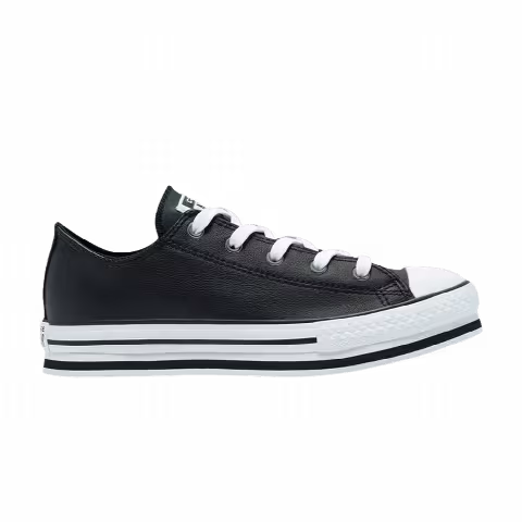 Converse Chuck Taylor All Star Leather EVA Platform Low GS 'Black'