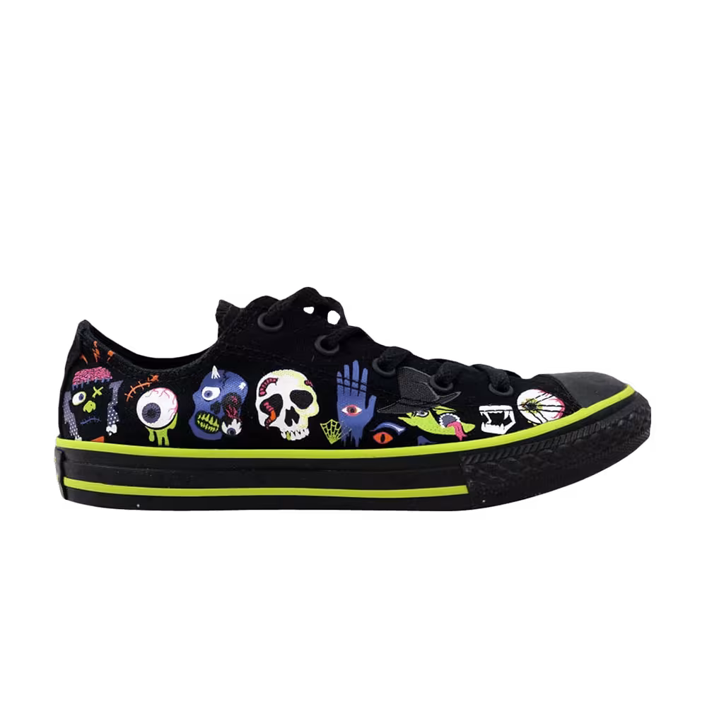 Converse Chuck Taylor All Star Ox PS Black Bold Lime
