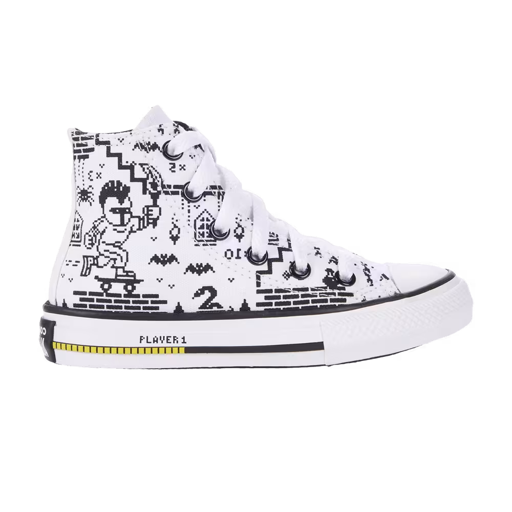 Converse Chuck Taylor All Star High GS Gamer Print - White