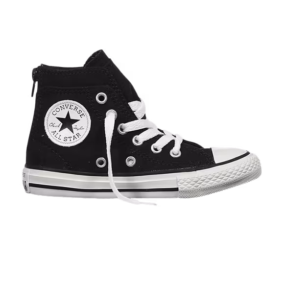 Converse Chuck Taylor All Star Back Zip Hi GS Black