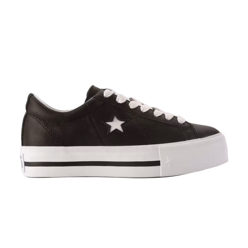 Converse Women's One Star Platform Low Black White