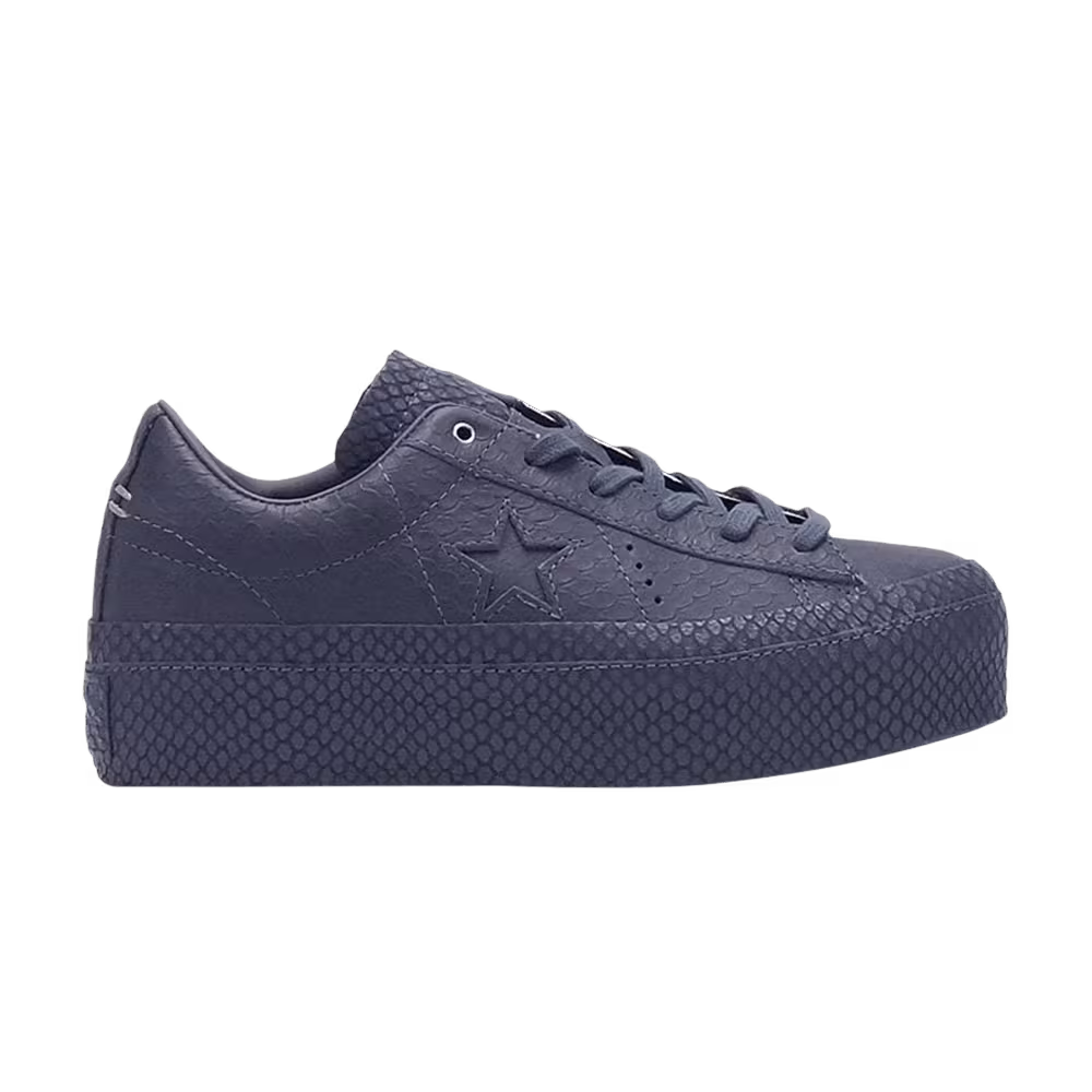 Converse Women's One Star Platform Low Light Carbon Snakeskin