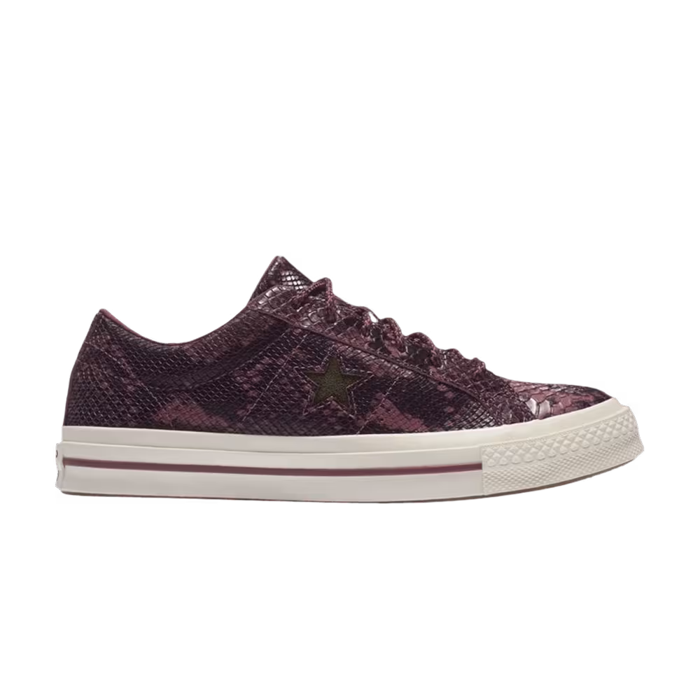 Converse One Star Low Burgundy Reptile