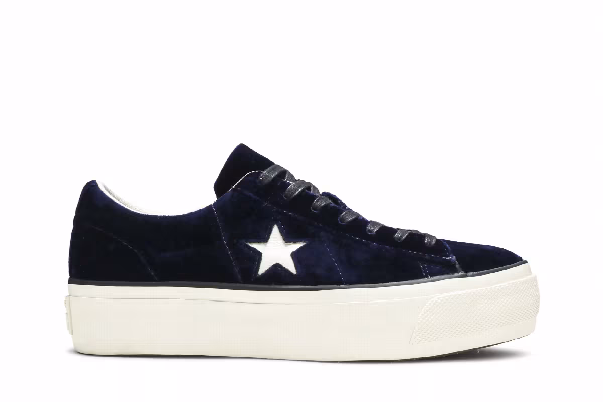 Converse Women's One Star Platform Ox Eclipse Blue, view 2