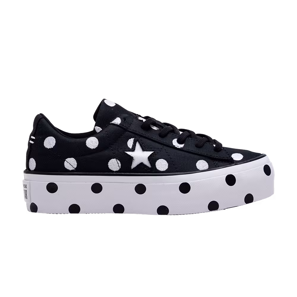 Converse Women's One Star Platform Ox Black White