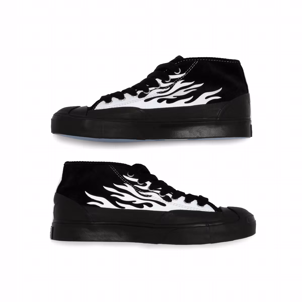 Pre-Owned ASAP Nast x Converse Jack Purcell Mid Silver Flames, view 3