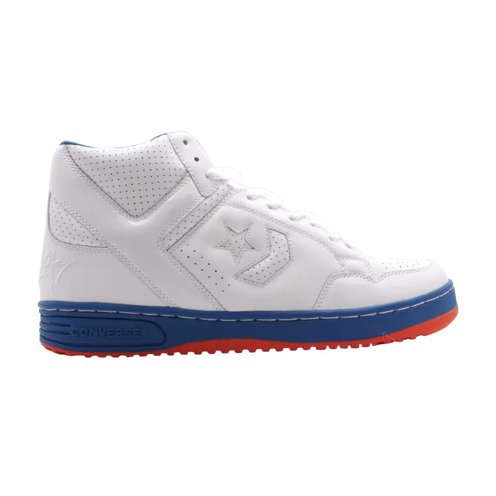 Converse Weapon Hi White Blue Orange