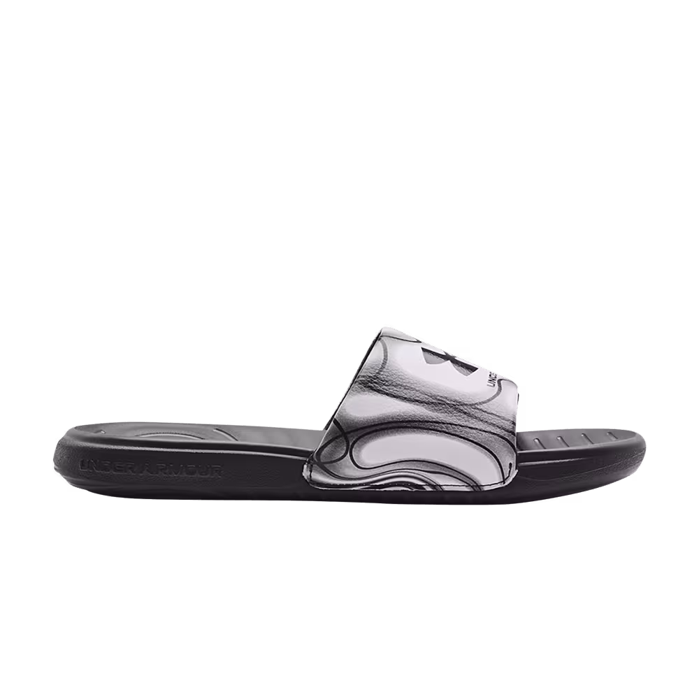 Under Armour Women's Ansa Graphic Slide White Jet Grey