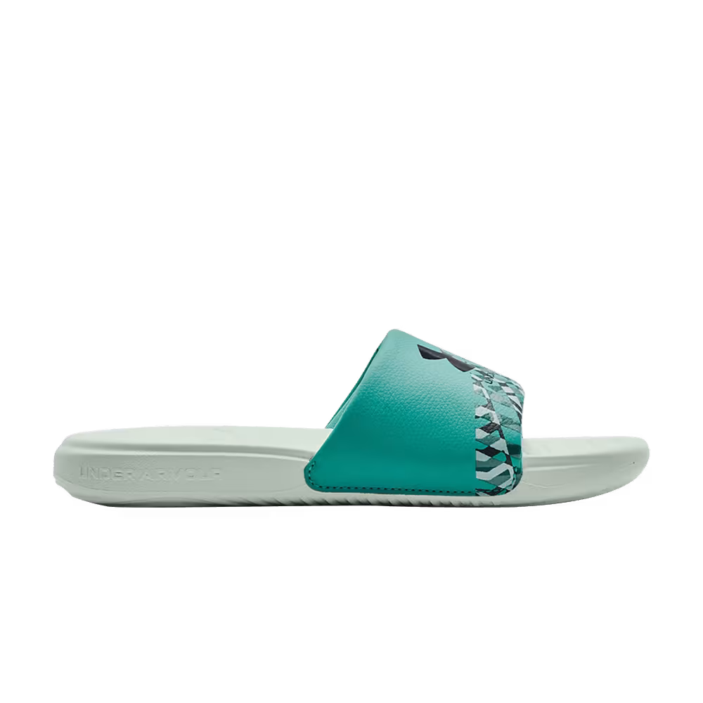 Under Armour Women's Ansa Graphic Slide Sea Mist Neptune