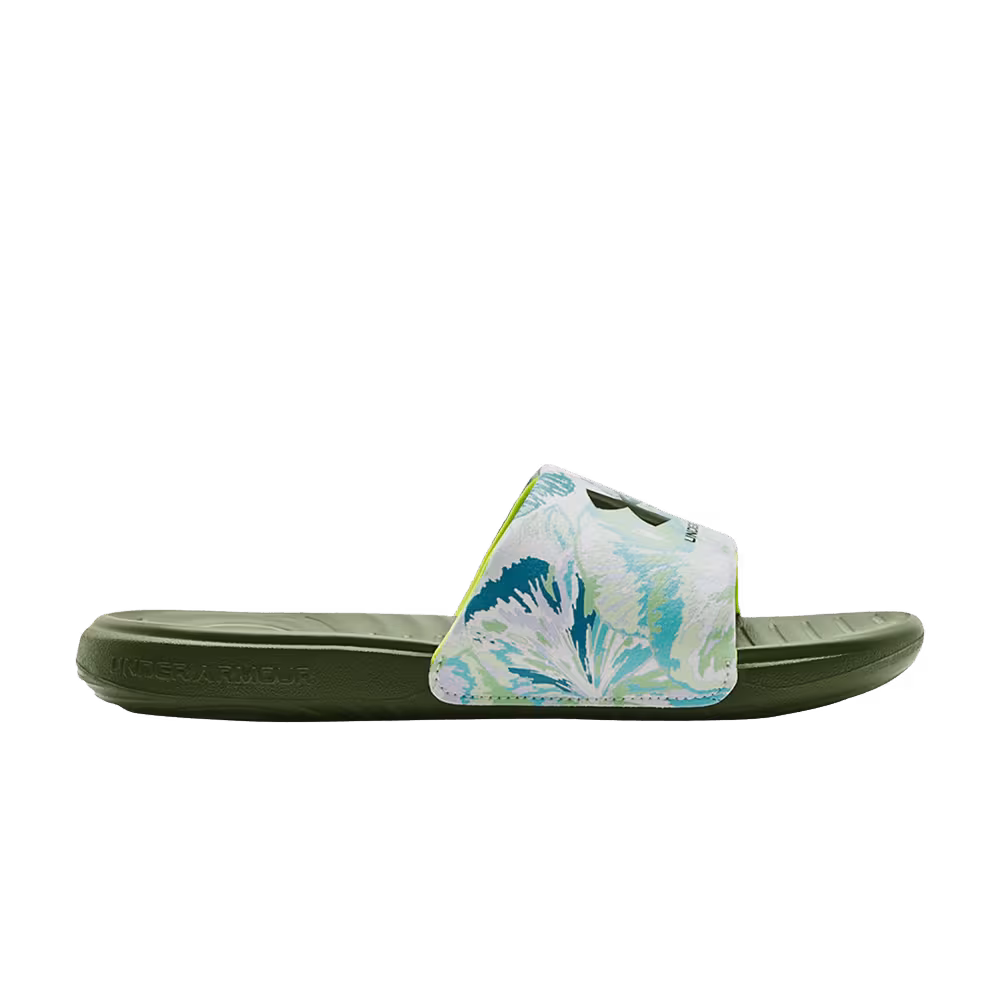 Under Armour Women's Ansa Graphic Slide White Cloudless Sky