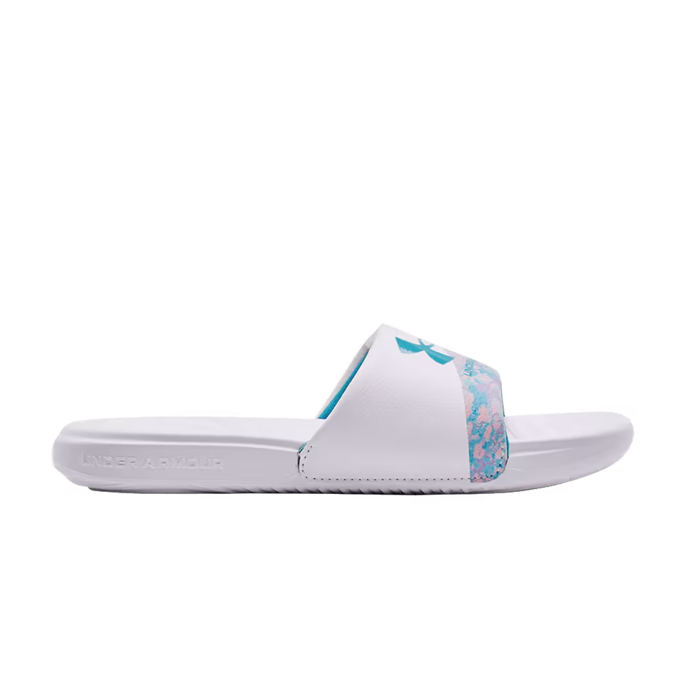 Under Armour Ansa Graphic Slide GS White Opal Blue
