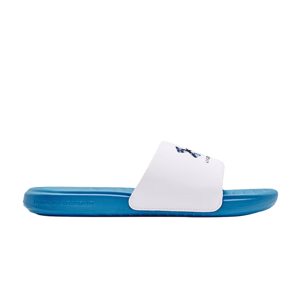 Under Armour Women's Ansa Graphic Slide Radar Blue White
