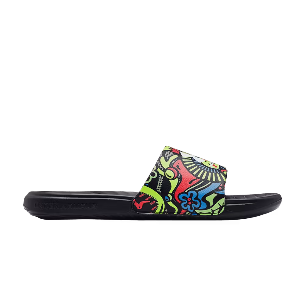 Under Armour Ansa Graphic Slide Black Phoenix Fire Camo