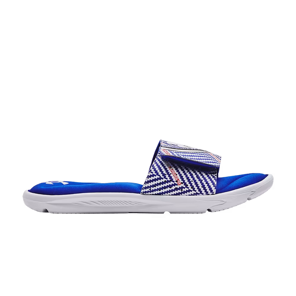 Under Armour Ignite 6 Graphic Strap Slide Herringbone Pattern