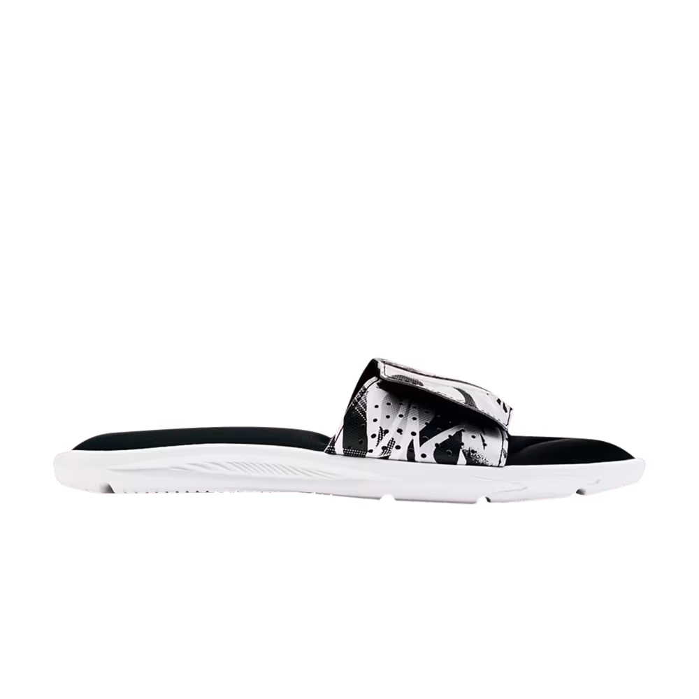Under Armour Ignite 6 Graphic Strap Slide White Black