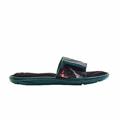 Under Armour Ignite 6 Graphic Strap Slide 'Color Splash - Tourmaline Teal'