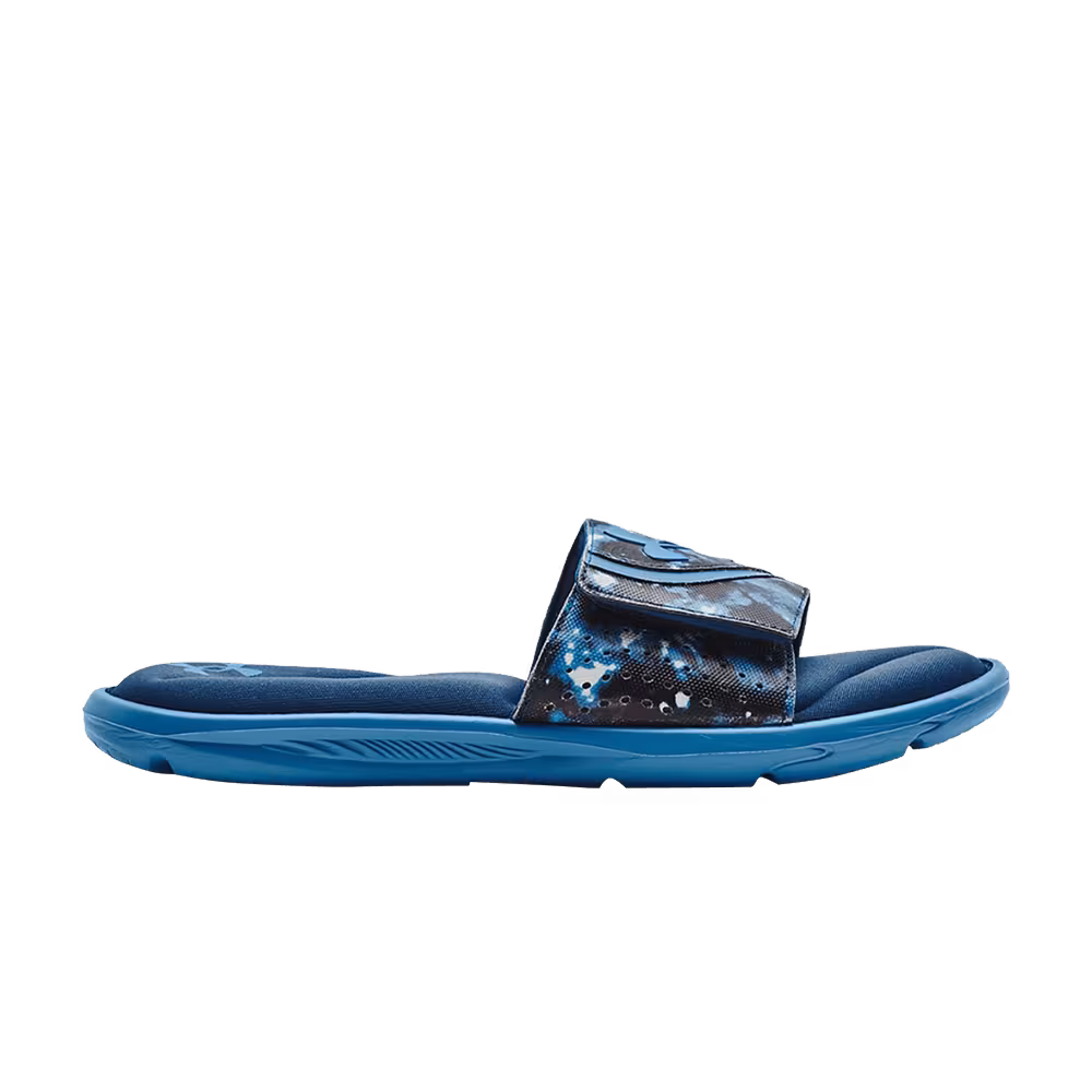 Under Armour Ignite 6 Graphic Strap Slide Color Splash - Petrol Blue