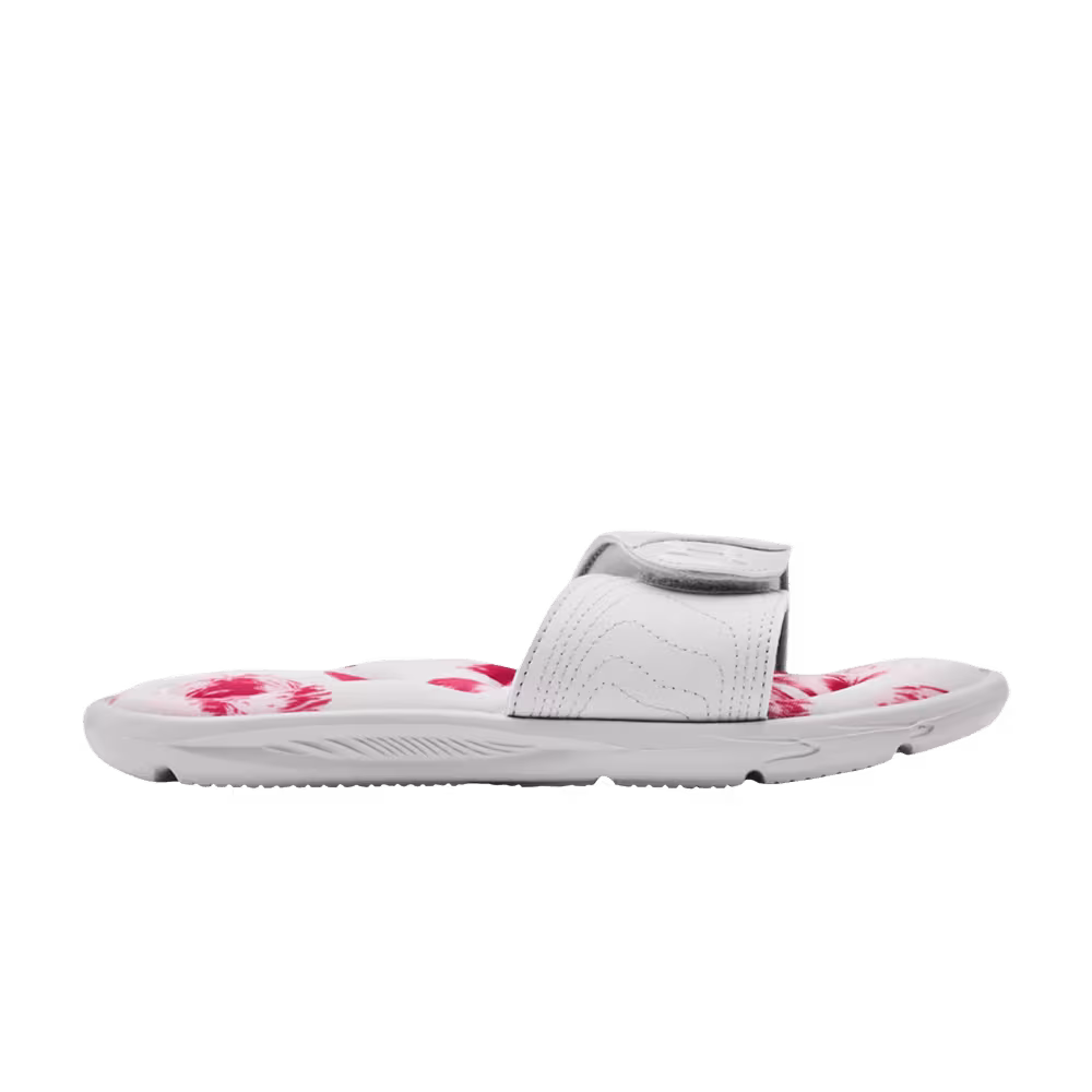 Under Armour Ignite 6 Graphic Footbed Slide GS Halo Grey White