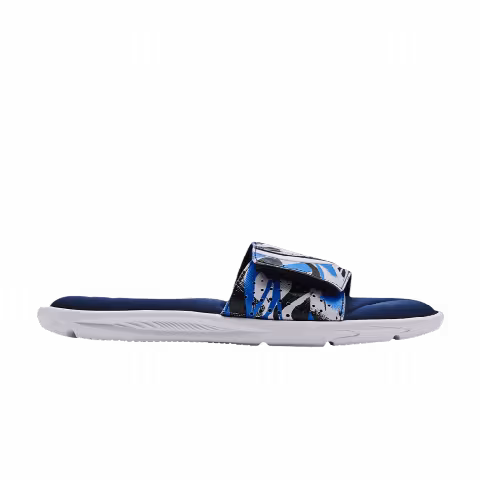 Under Armour Ignite 6 Graphic Strap Slide 'White Academy'