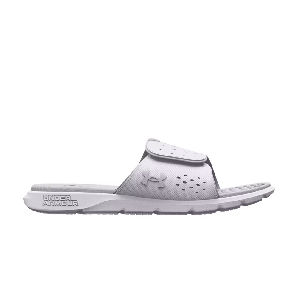 Under Armour Women's Ignite 7 Slide White Halo Grey