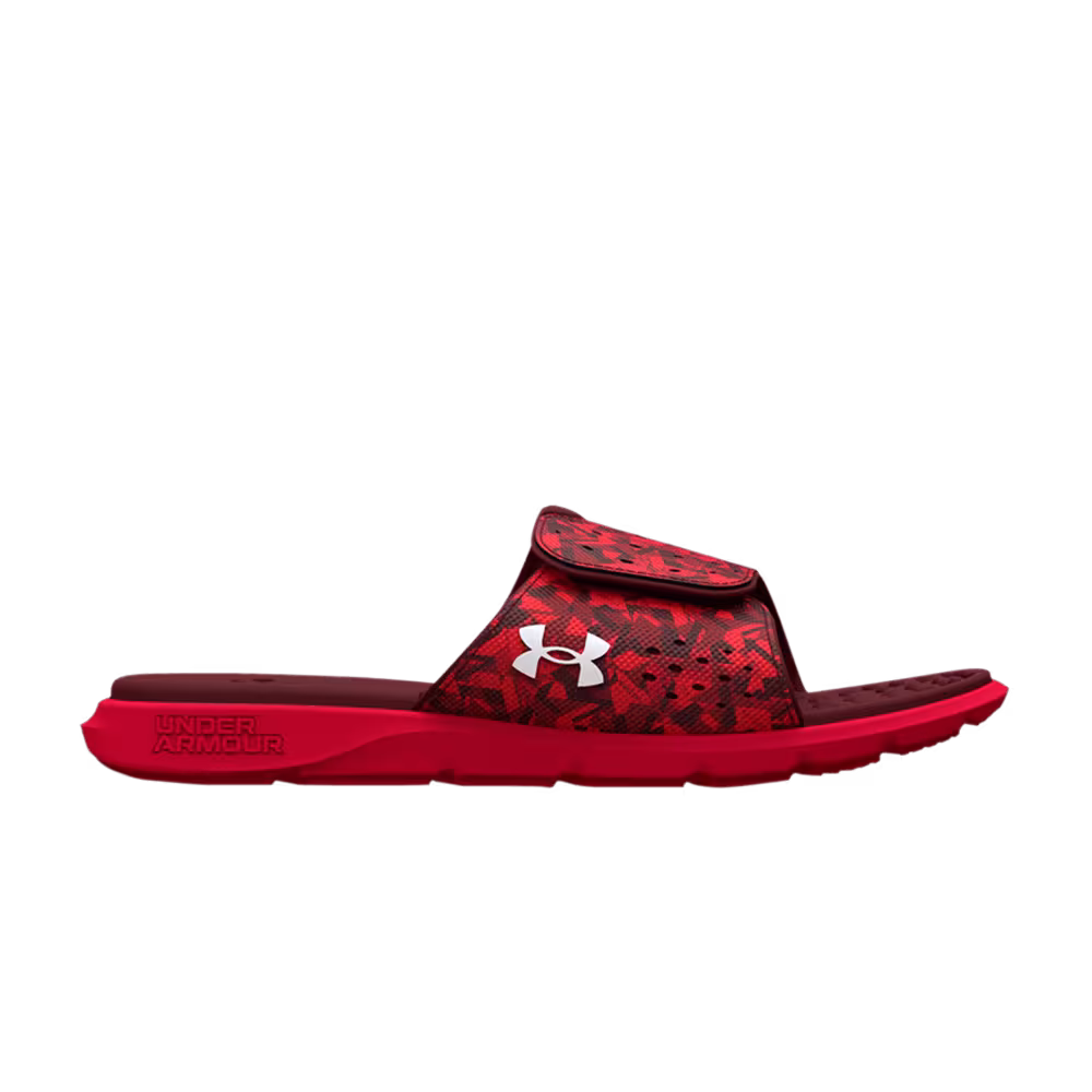 Under Armour Women's Ignite 7 Graphic Strap Slide Red Camo