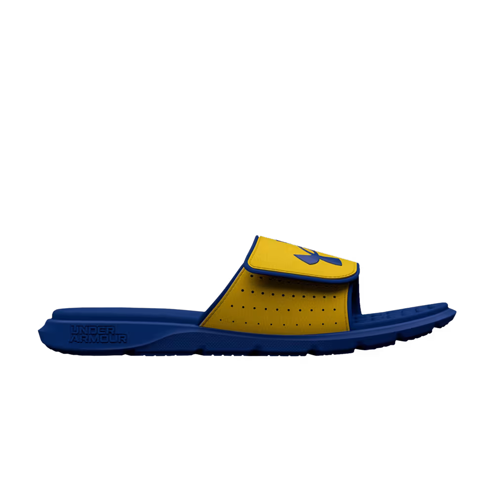 Under Armour Ignite 7 Slide GS Zeppelin Yellow Blue Mirage