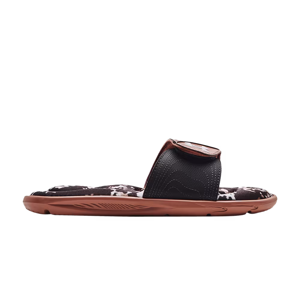 Under Armour Women's Ignite 6 Graphic Footbed Slide Uptown Brown Black
