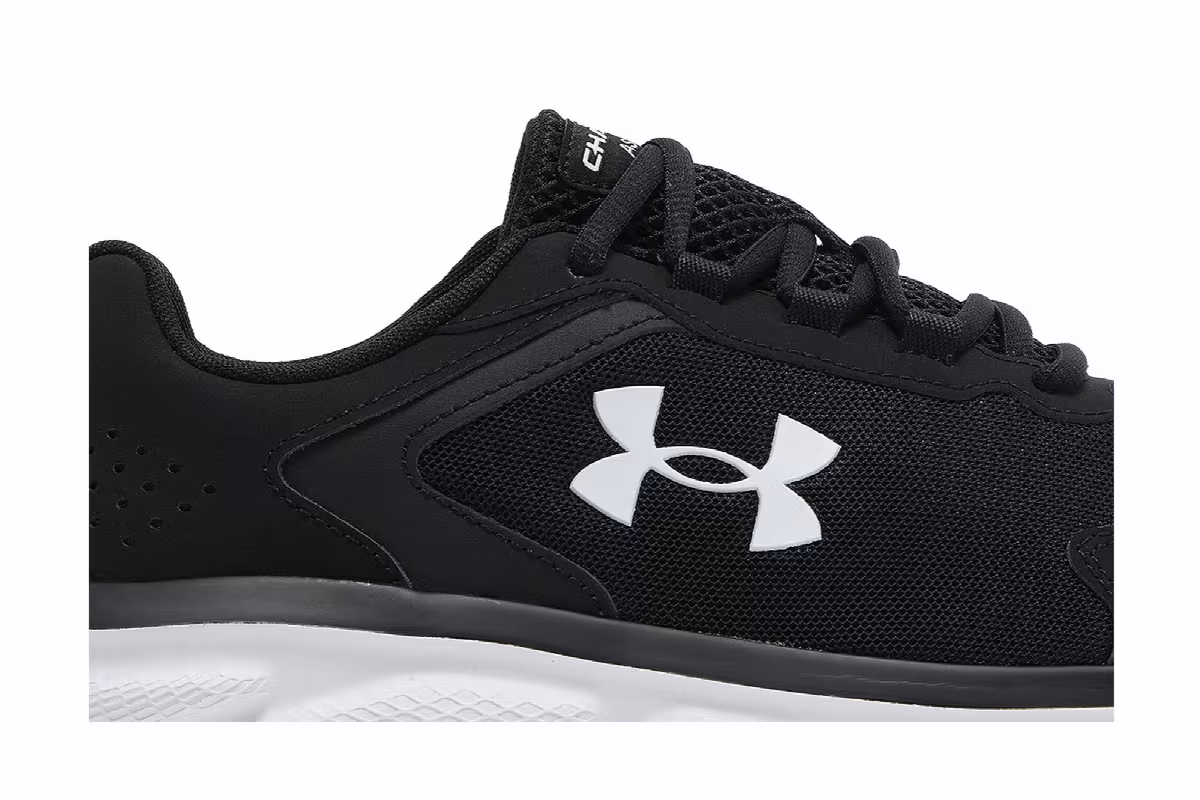 Under Armour Charged Assert 9 4E Wide Black White, view 3