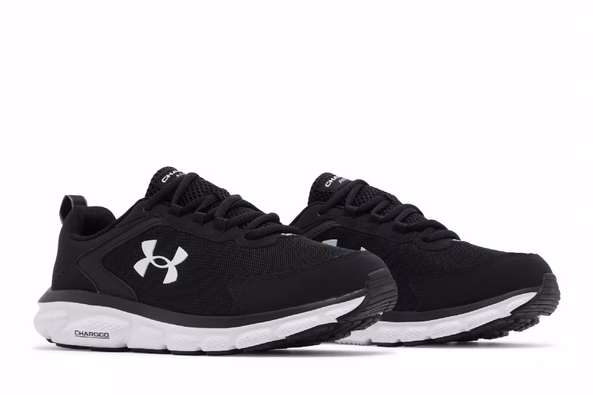 Under Armour Charged Assert 9 4E Wide Black White, view 9