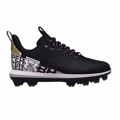 Under Armour Harper 7 Low TPU GS 'Black White Gold'