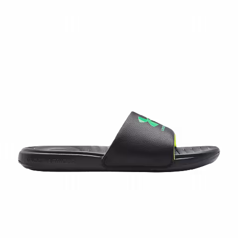 Under Armour Ansa Fixed Slides GS 'Black High-Vis Yellow'