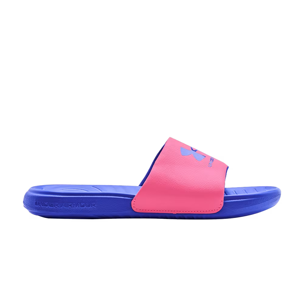 Under Armour Women's Ansa Fixed Slides Pink Punk Versa Blue