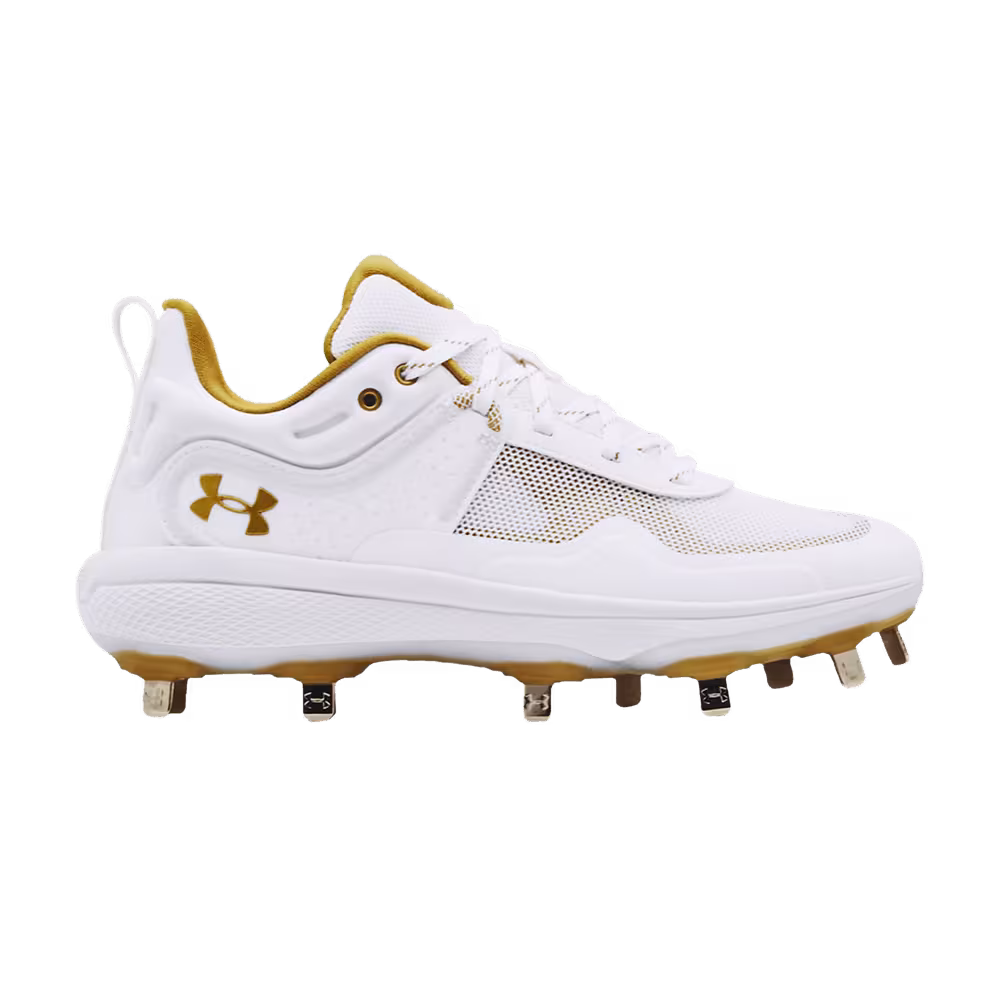 Under Armour Women's Glyde MT White Metallic Gold