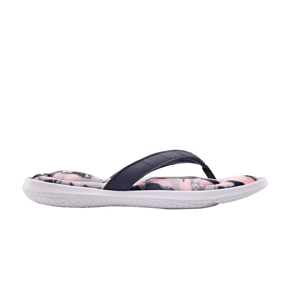 Under Armour Marbella 7 Sandal GS Paint Smudge - White Blue Ink