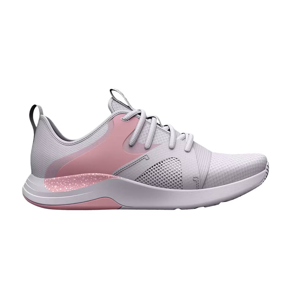 Under Armour Women's Charged Breathe Lace TR White Prime Pink